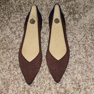 Rothy's brown pointed toe flats